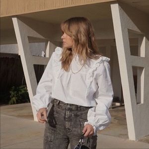 UO Molly Mae Ruffle Bib Top